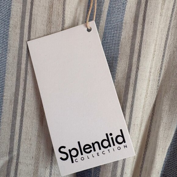 Splendid Collection Striped Maxi Dress Blue White Sleeveless Adjustable Straps S - Picture 5 of 6